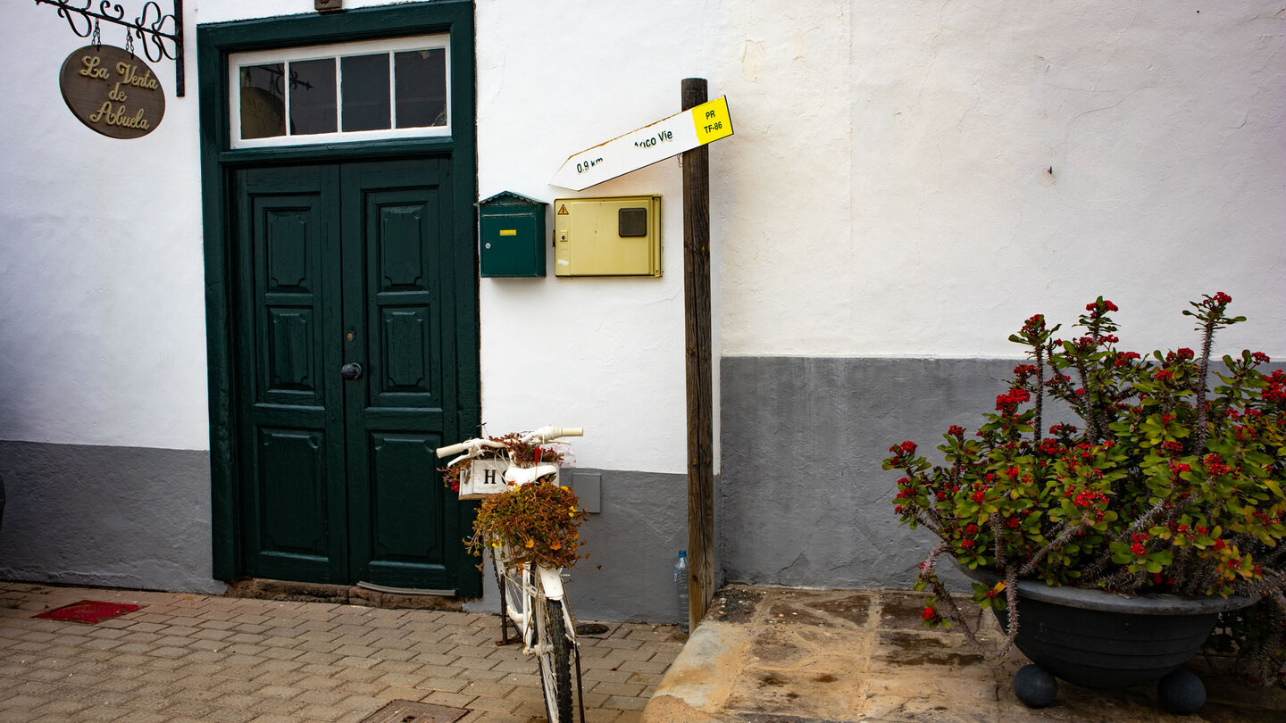 Wegweiser zur Wanderung in Arico Nuevo