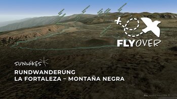 Teneriffa – Die Rundtour um die Montaña Negra im 3D-Flyover: Vulkanische Kontraste am Kraterrand