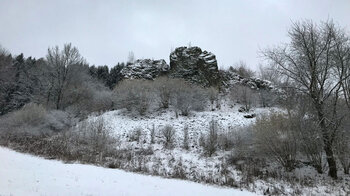 Pilsterstein in winterlicher Landscheift