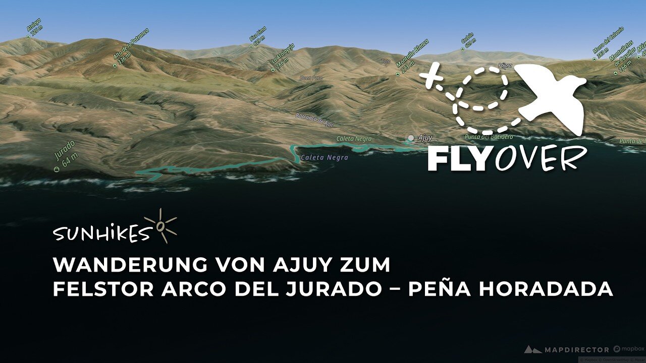 Im Flyover Video an Fuerteventuras Westküste: Von den Höhlen in Ajuy zum monumentalen Felstor