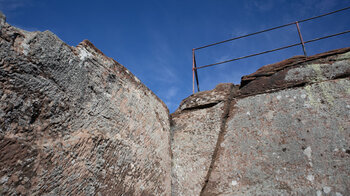 beschlagene Felsen der Ruine Loewenstein