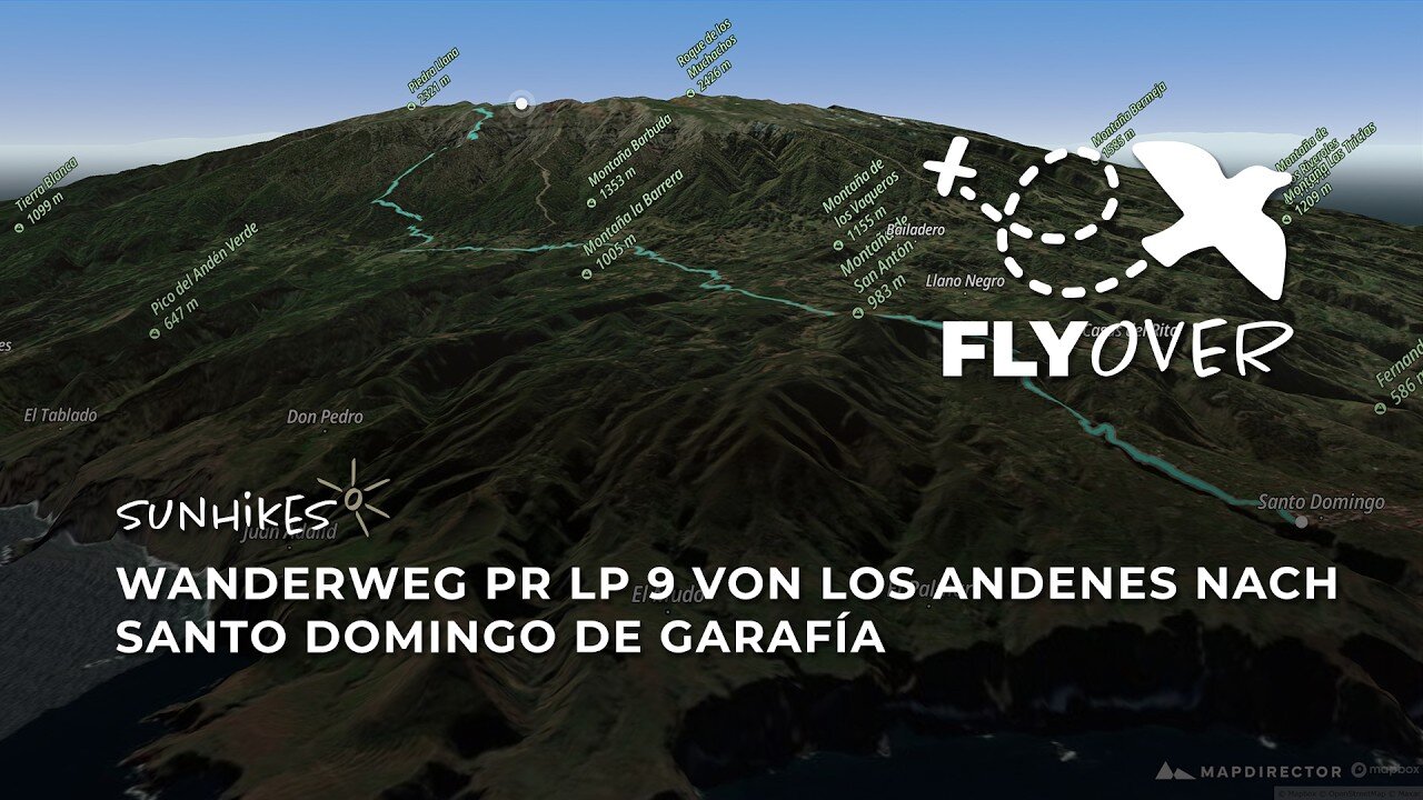 Extremer Abstieg auf La Palma im Flyover: Von der Gipfelstraße hinab nach Santo Domingo (PR-LP 9)