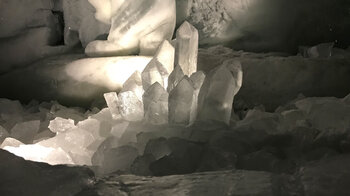 Eiskristalle Eisgrotte Allalin