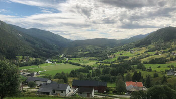 Blick zum Ortsrand von Vossestrand