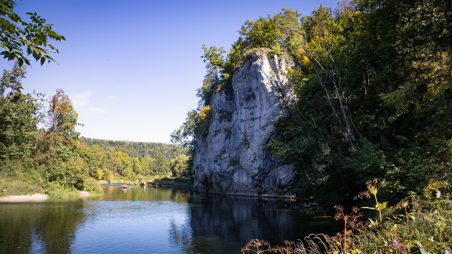 der Amalienfelsen liegt an der Donau