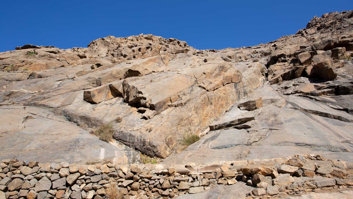 die erodierten Seitenwänden der Schlucht