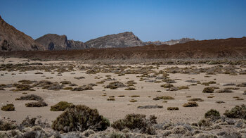 die Ebene von Ucanca und die westlichen Caldera-Randberge entlang der Wanderung