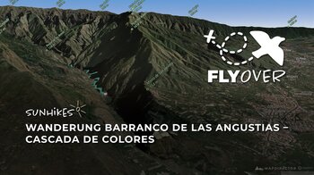 Im Tal der Todesängste auf La Palma: Zum bunt leuchtenden Wasserfall Cascada de Colores im Flyover