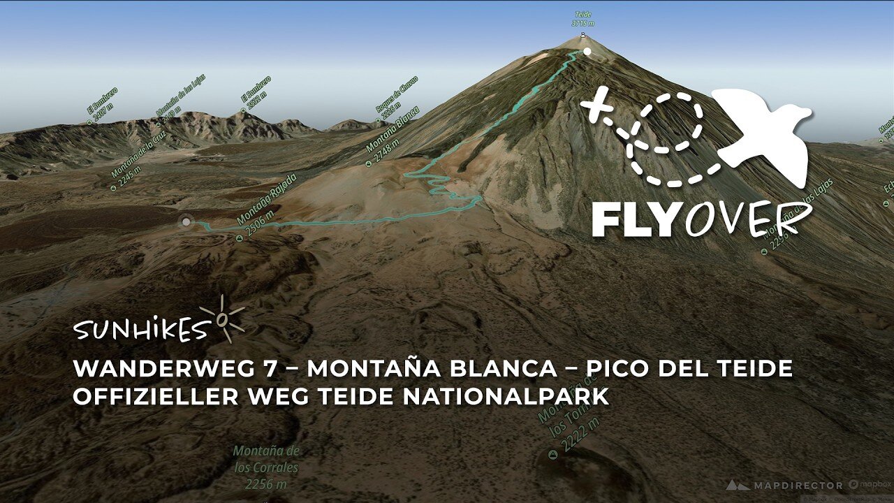 Wandern Teneriffa: Gipfelsturm über den Montaña Blanca zum Teide (Spektakulärer Flyover)
