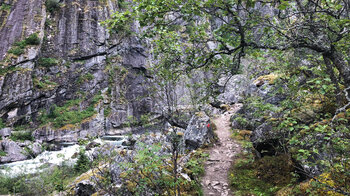 Felslandschaft am Weg zum Vøringsfossen