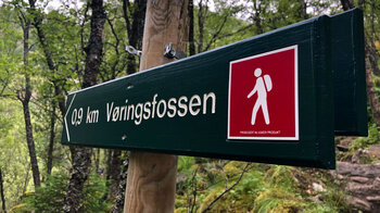 Wegweiser zum Vøringsfossen
