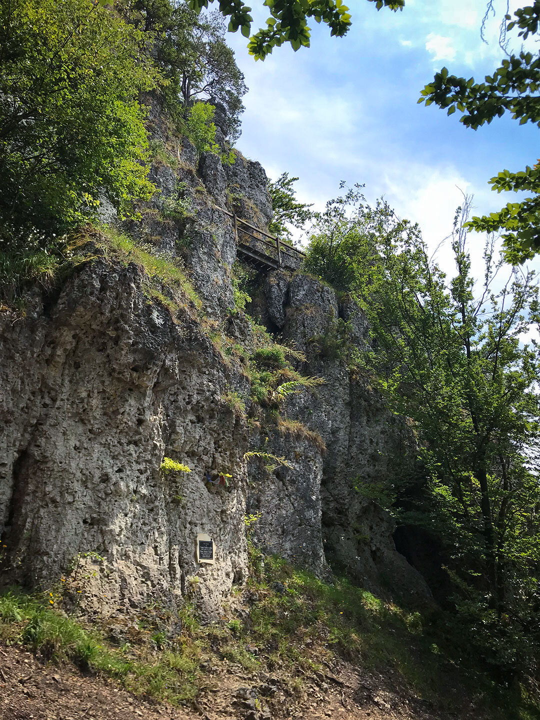 eine Brücke verbindet Teilstücke des Höhenglückssteigs