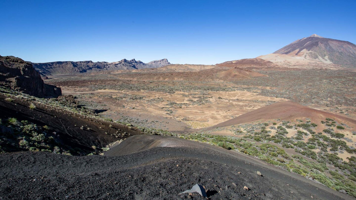 Abwanderung durch die Lapilliflächen der Arenas Negras