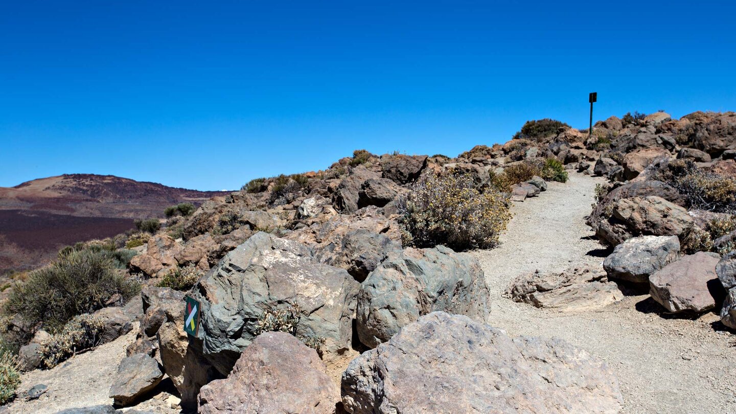 Wanderweg in Richtung des Morra del Rio