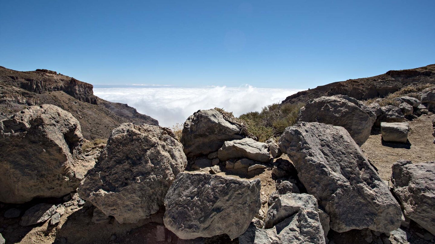 wolkenfreie Randberge der Caldera des Teide Nationalpark