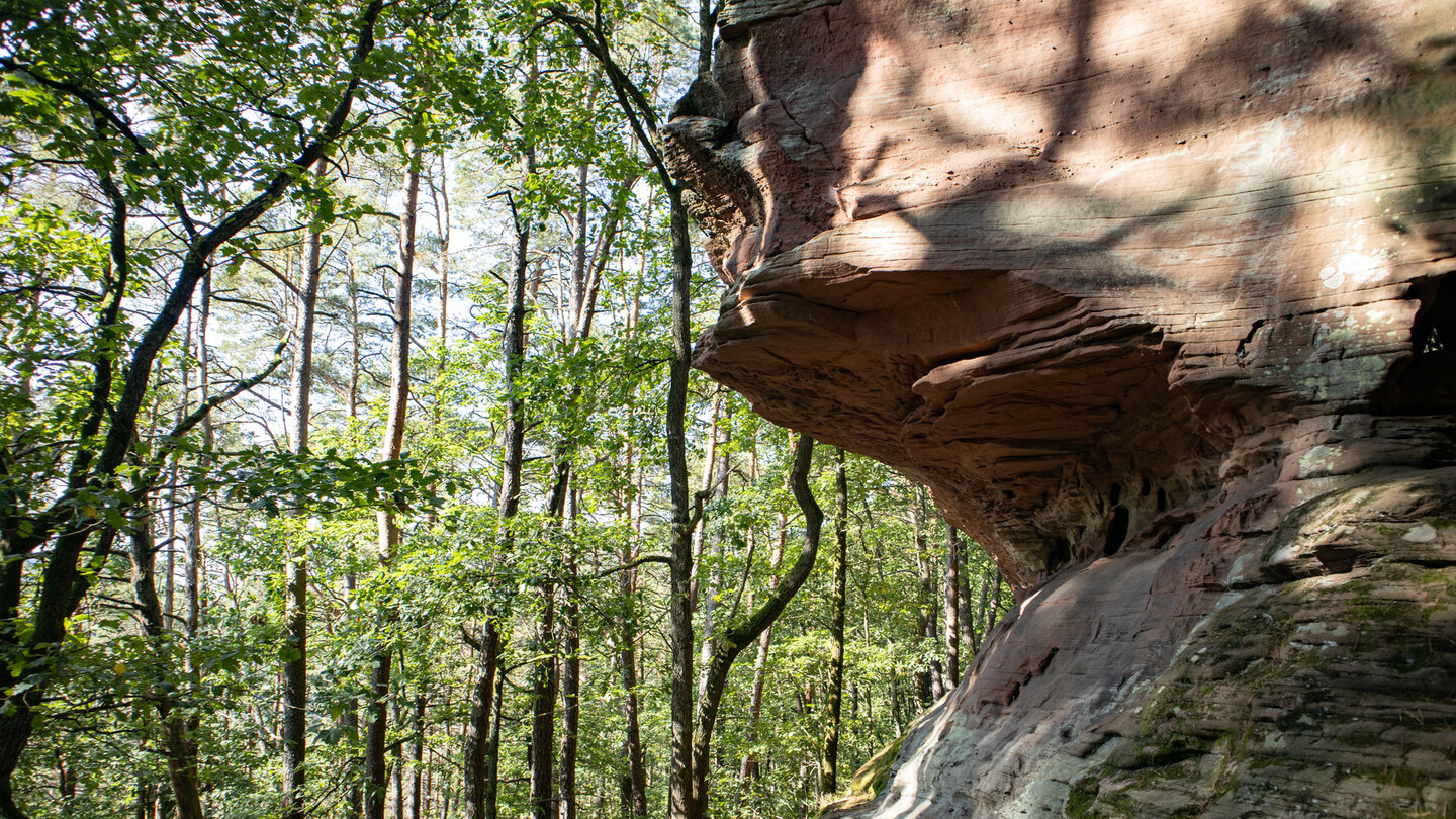 überhängende Felsformationen der Rauhbergfelsen