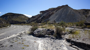 altes Flussbett in der Wüste von Tabernas