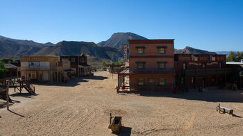 Westernstadt in den Fort Bravo Filmstudios in der Desierto de Tabernas