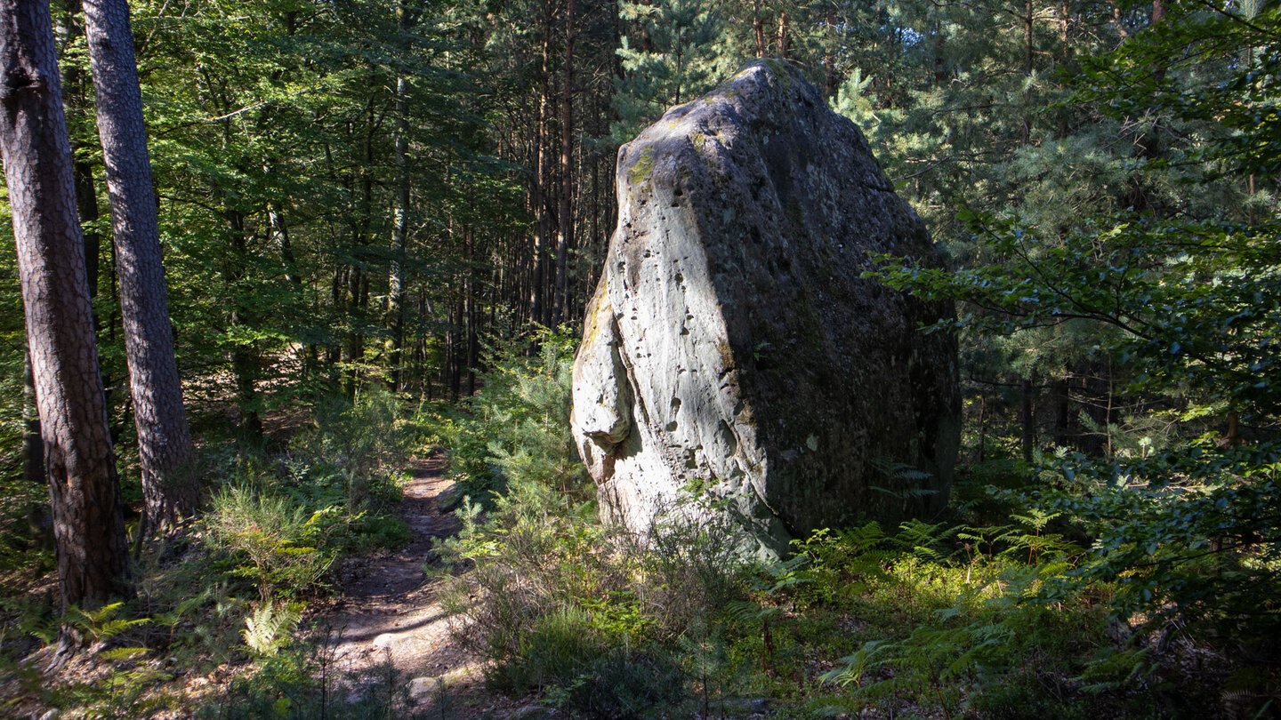 Felsmonolith vor Teufelstisch bei Eppenbrunn