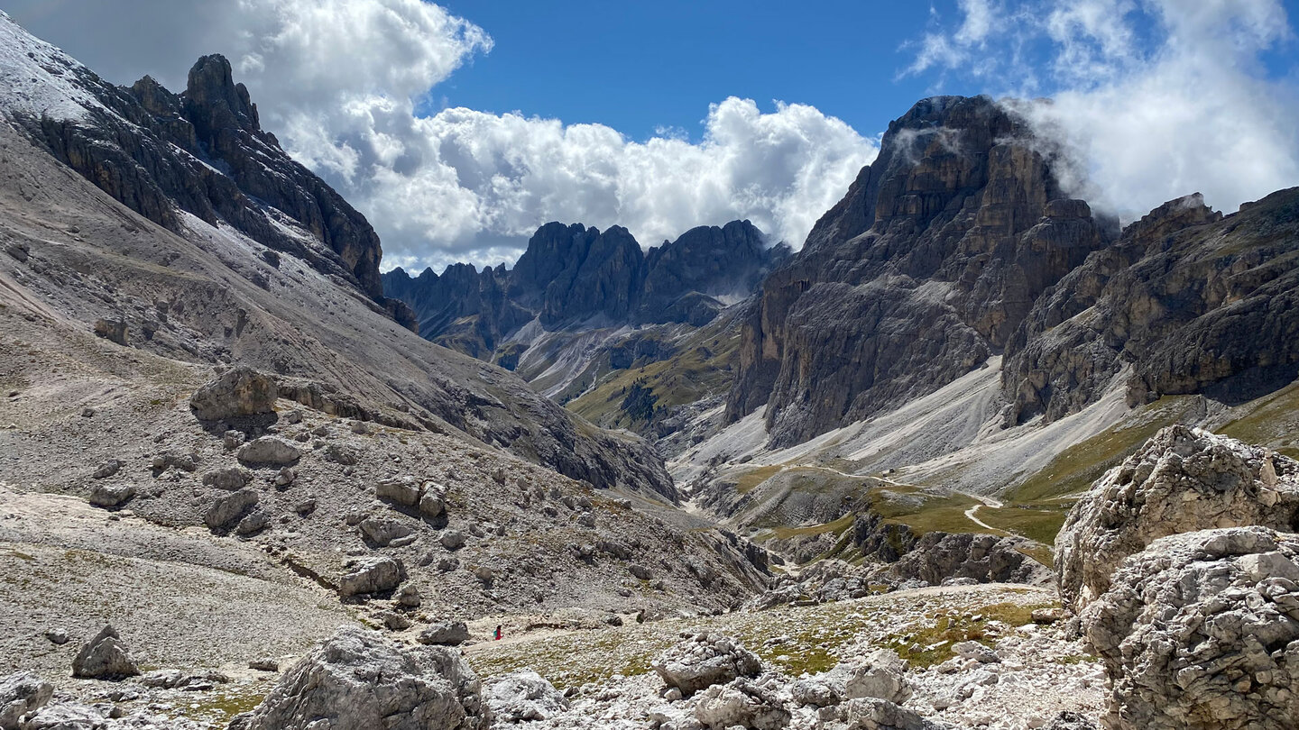 Blick vom Grasleitenpass ins Vajolettal