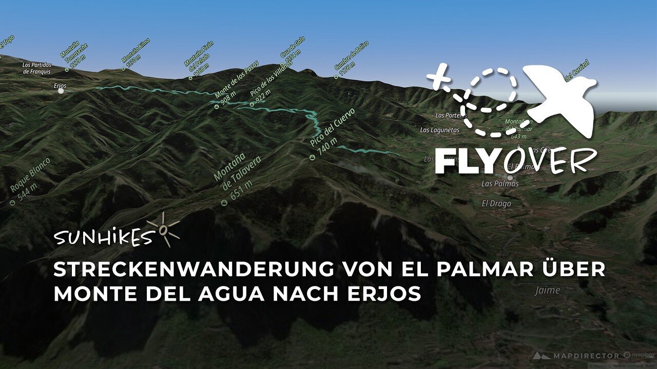 Magischer Lorbeerwald: Die idyllische Teno-Streckenwanderung nach Erjos (3D-Flyover)
