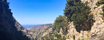 Bergpanorama von der Fygou-Schlucht nahe dem Omalos-Plateau