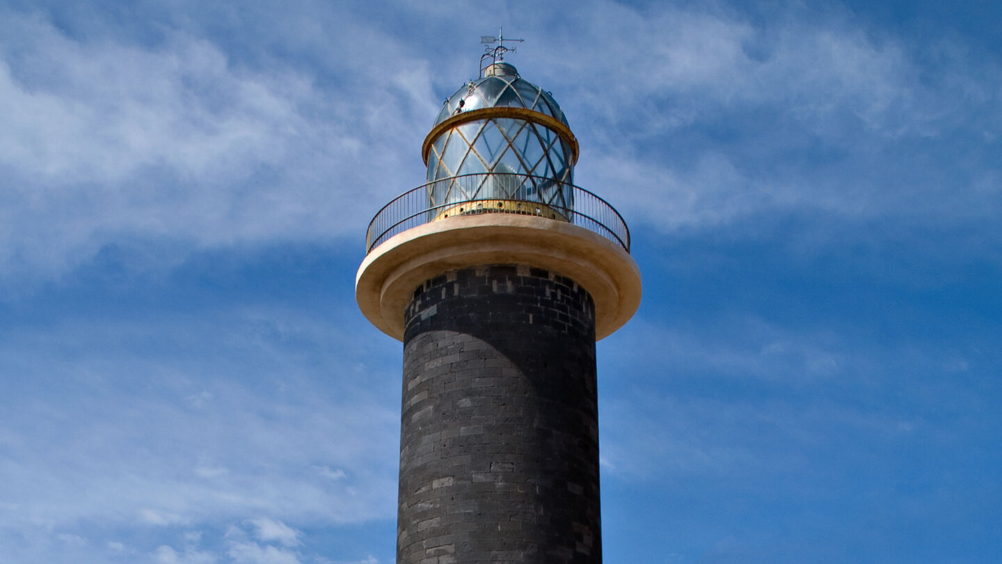 die Turmspitze mit der Laterne des Faro de Jandía auf Fuerteventura