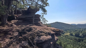 Panorama vom Felsplateau des Spirkelbacher Rauhfels
