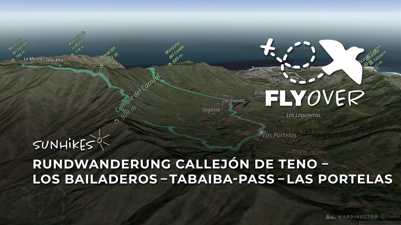 Im Flyover Video über das Teno-Gebirge: Große Panoramarunde ab Las Portelas