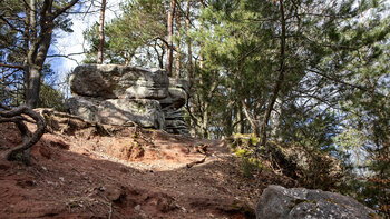 Felsen auf dem Gipfel die Hohen Loog