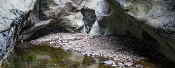 erodierte Felswände im Barranco de las Angustias auf La Palma