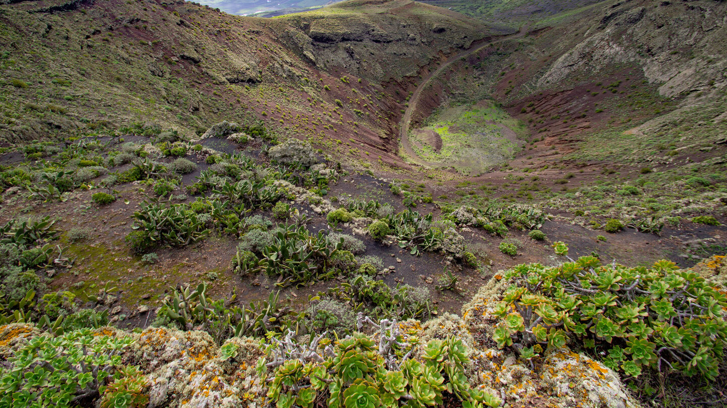 Blick in die Caldera des Montaña Quemada