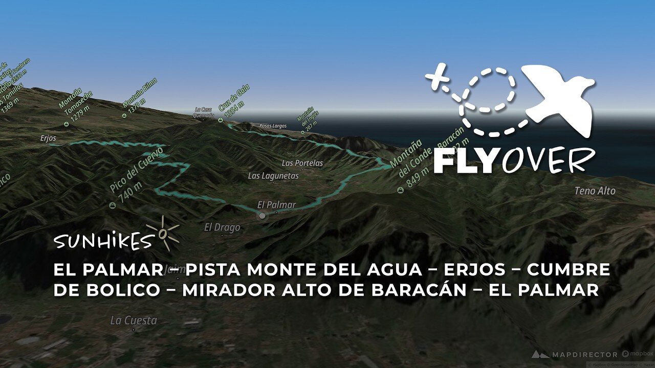Teneriffa – Teno-Rundtour im Flyover Video: Durch den Monte del Agua auf die windigen Bergkämme