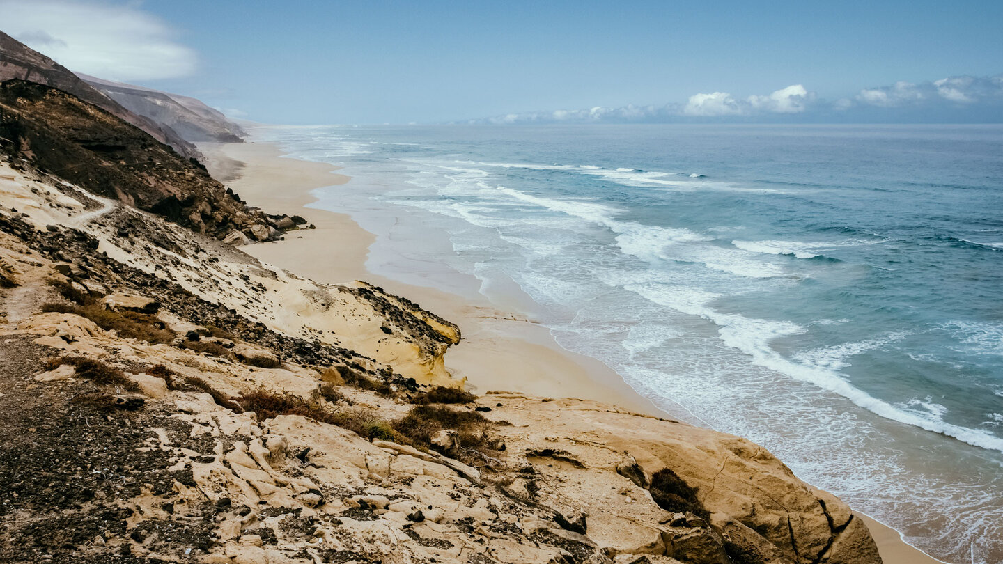 Ausblick über die Playa de Barlovento vom Westcoast Trail