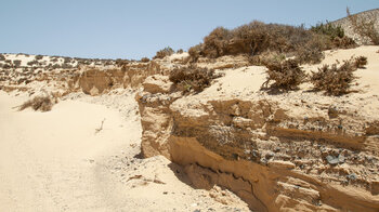 verdichteter Sand im Barranco del Rinconcillo