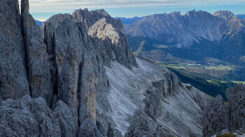 Blick auf den Santnerpass Klettersteig