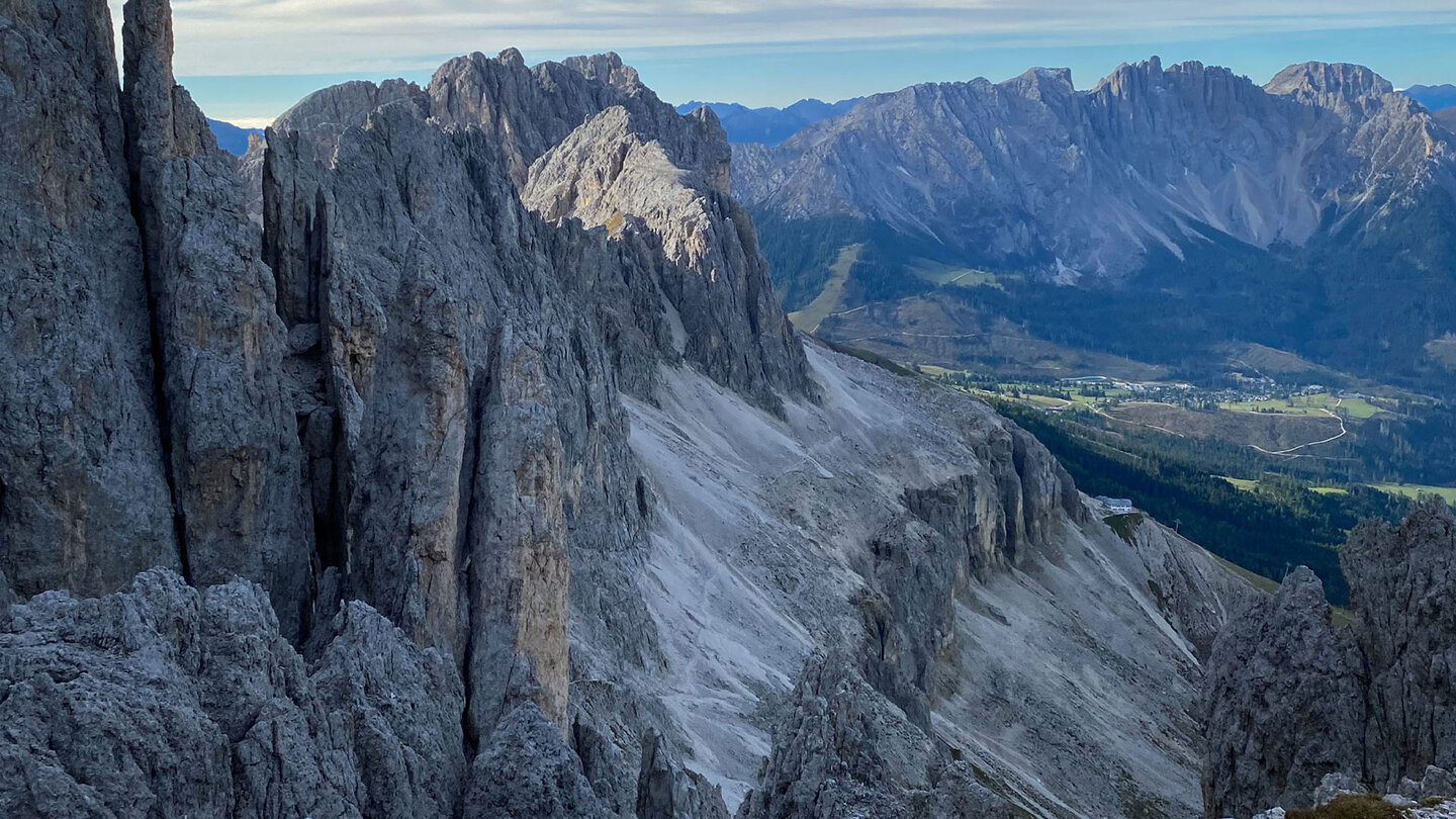 Blick auf den Santnerpass Klettersteig Blick auf den Santnerpass Klettersteig