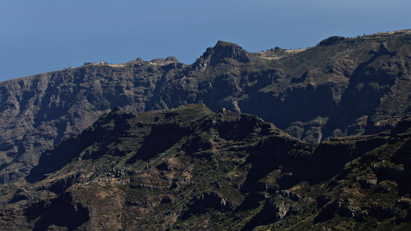 Ausblick Richtung Süden vom Aussichtspunkt Mirador de Tajaque auf La Gomera