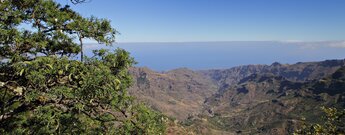 Blick in den Süden der Insel vom Aussichtspunkt Mirador de Tajaque auf La Gomera