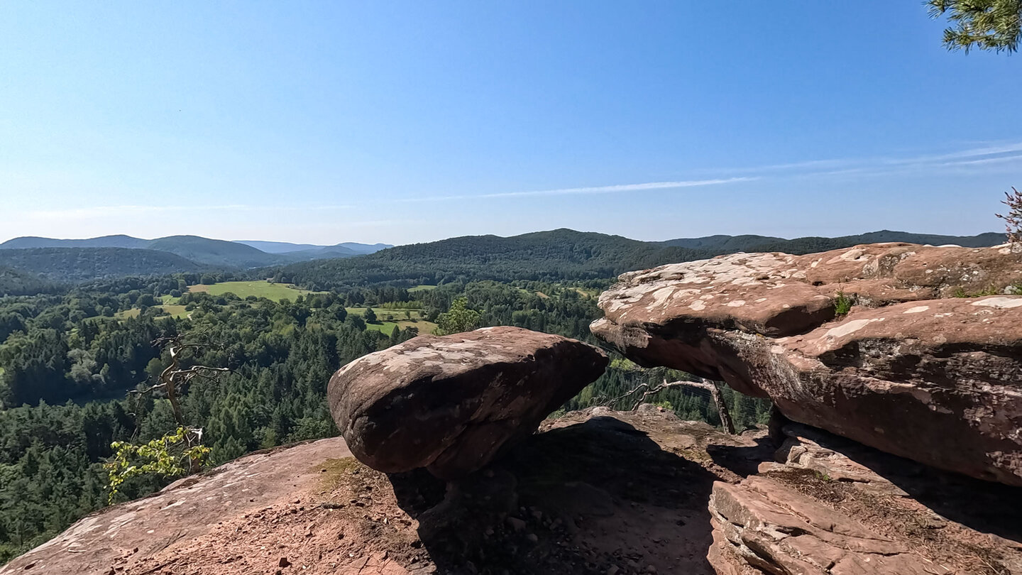 Panorama vom Felsplateau des Spirkelbacher Rauhfels Felsplateau des Spirkelbacher Rauhfels