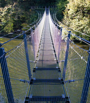 Hängebrücke im Fürstlichen Park Inzigkofen