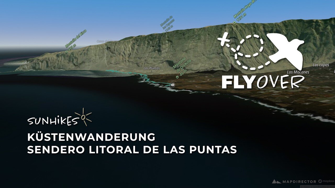 Spektakuläre Lavaküste auf El Hierro: Der Sendero Litoral de Las Puntas im 3D-Flyover