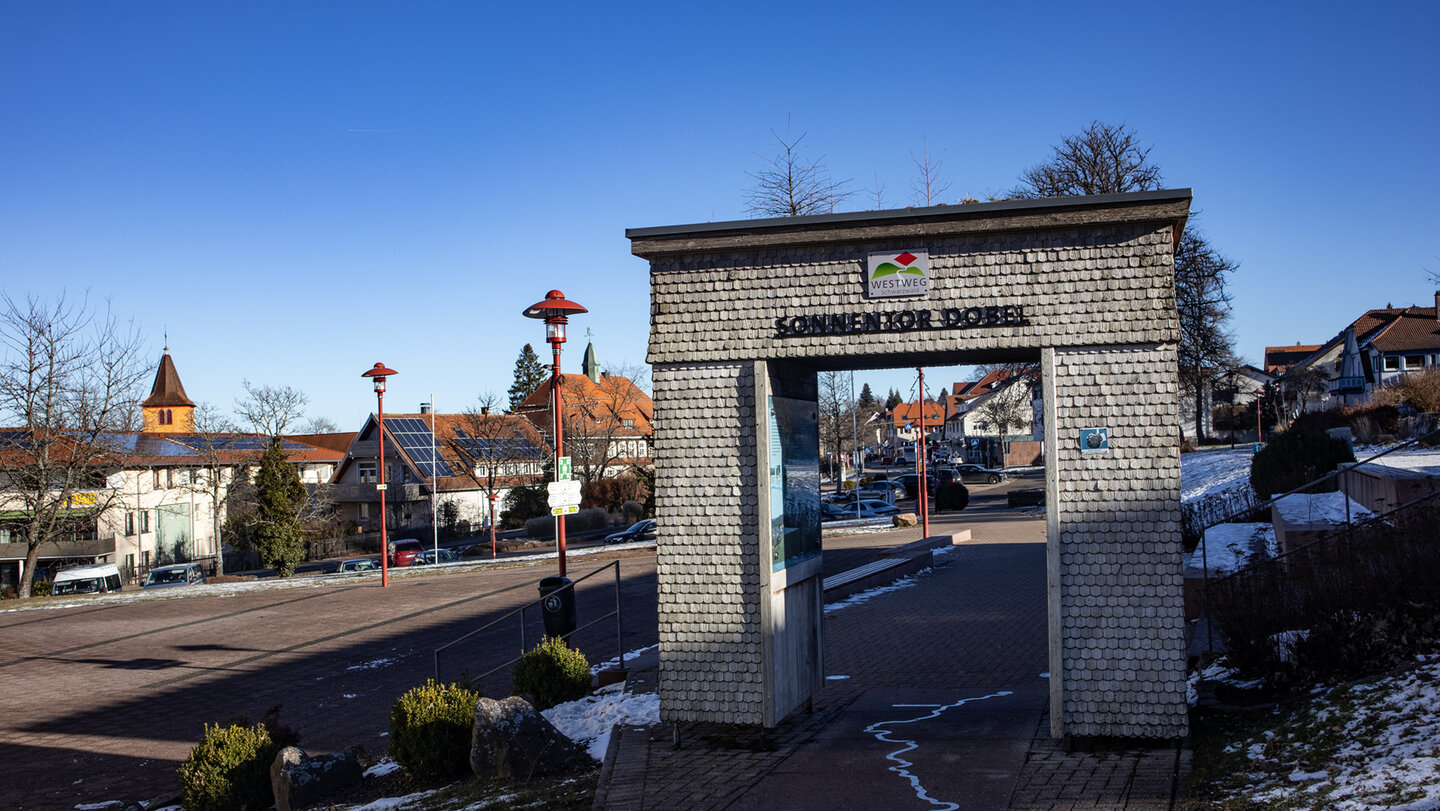 Ausgangspunkt am Sonnentor Dobel