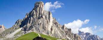 Blick vom Passo Giau zur Ra Gusela
