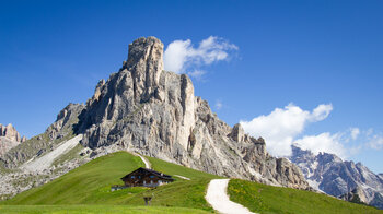 Blick vom Passo Giau zur Ra Gusela