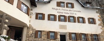 Rifugio Fronza alle Coronelle am Westhang des Rosengartenmassivs