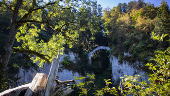 die Teufelsbrücke überspannt die Höll-Schlucht