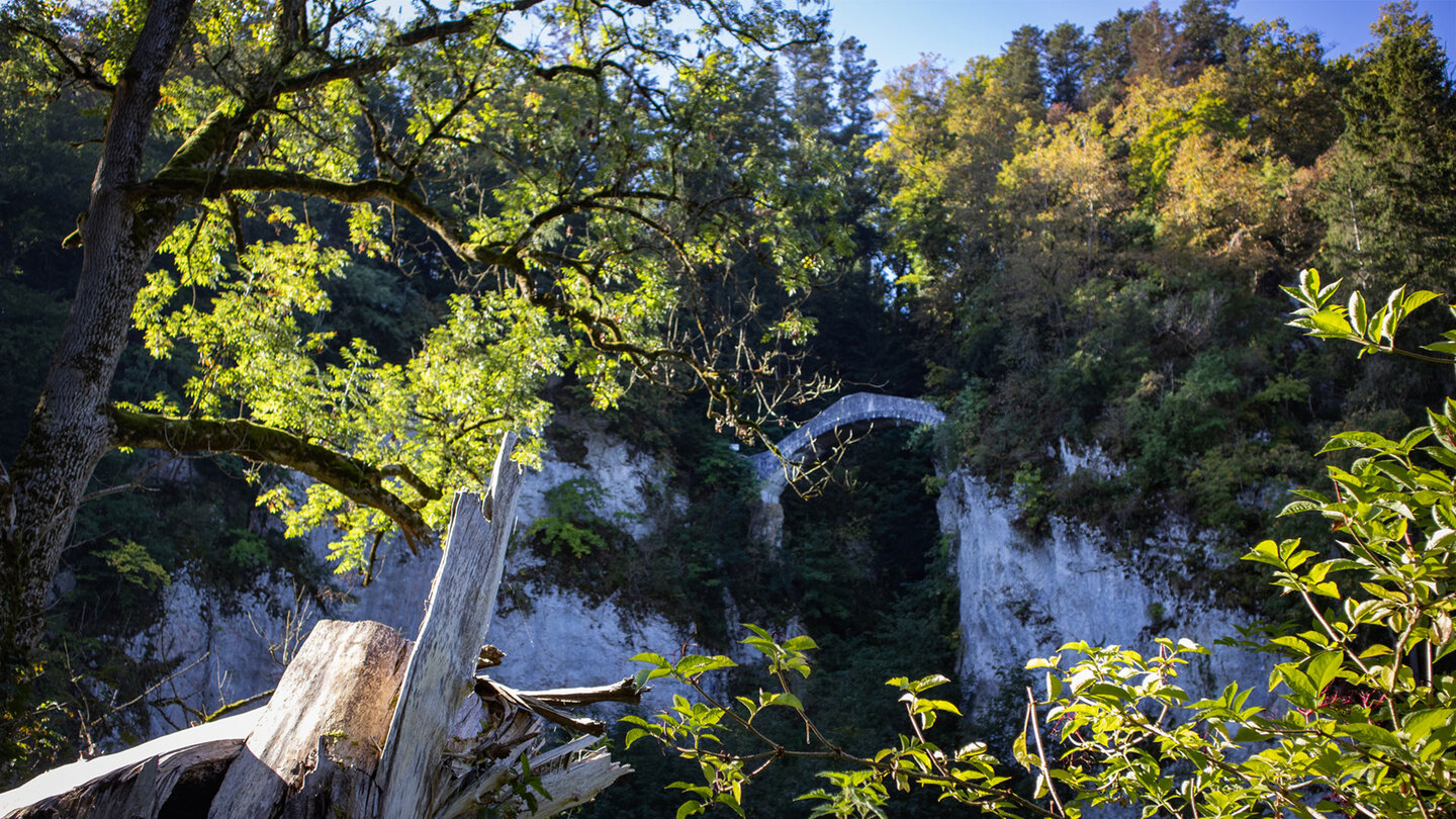 die Teufelsbrücke überspannt die Höll-Schlucht