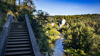 Aussicht von der Teufelsbrücke im Fürstlichen Park Inzigkofen