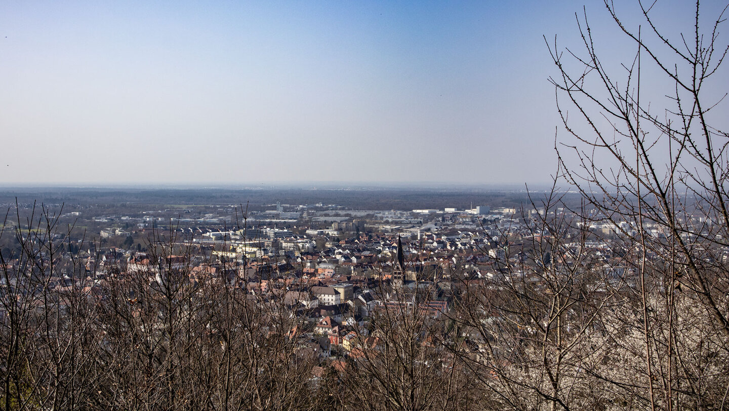 Panorama vom Wattkopf über Ettlingen